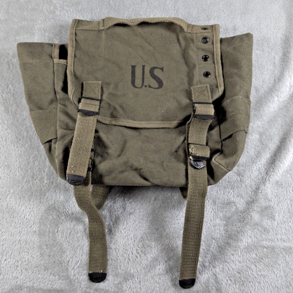 Vintage US Army M1956 Field Pack Mens One Size Olive Drab Canvas Vietnam Era